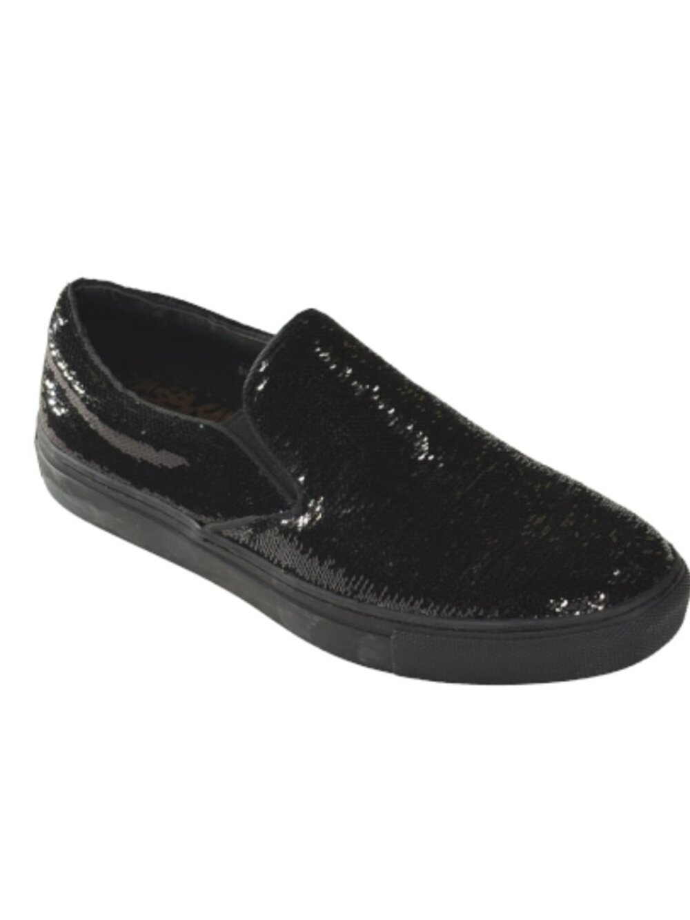 After Midnight 6758 Men’s Black Sequin Slip-On Sneakers –Casual Fashion Low Top